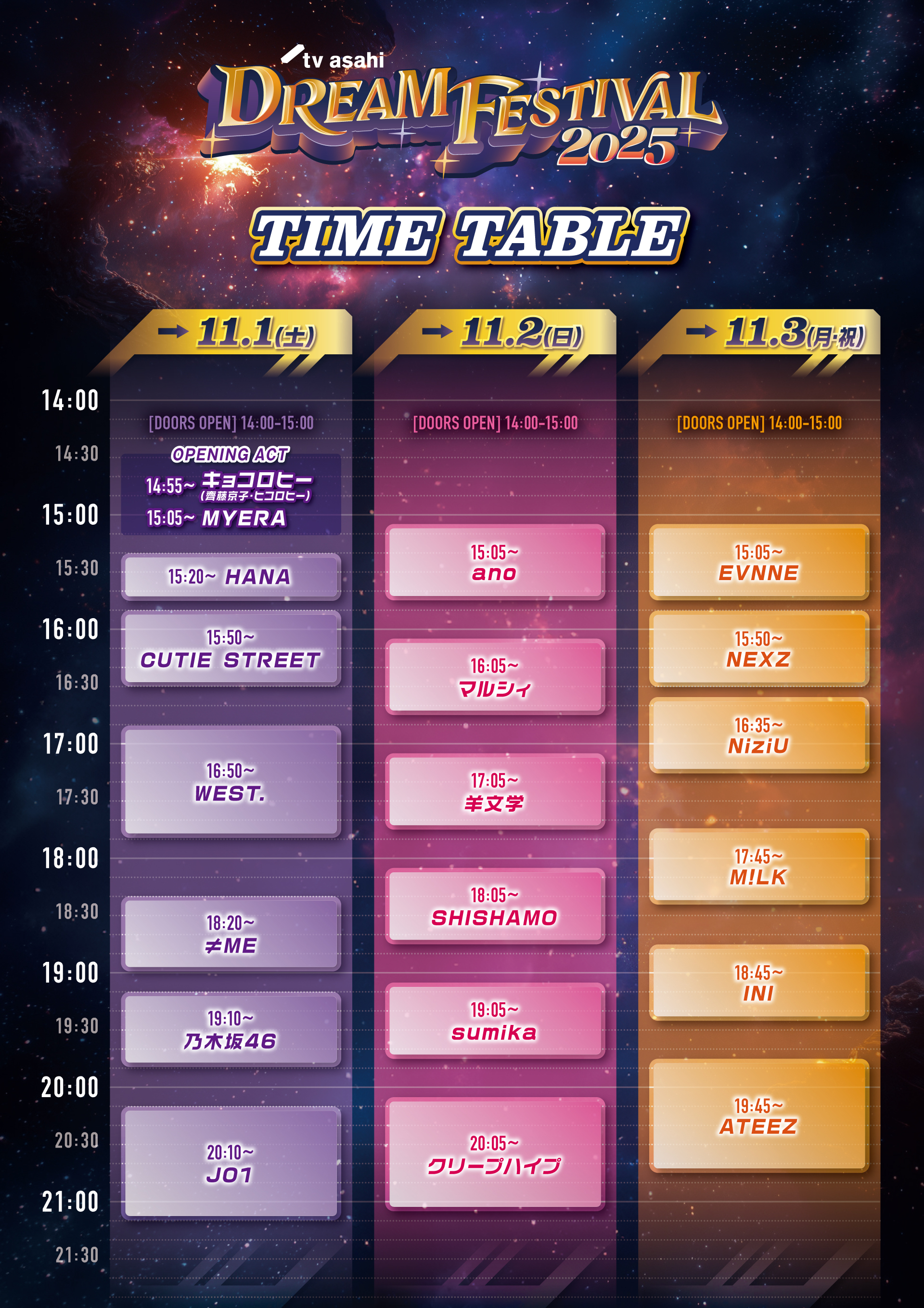TIME TABLE